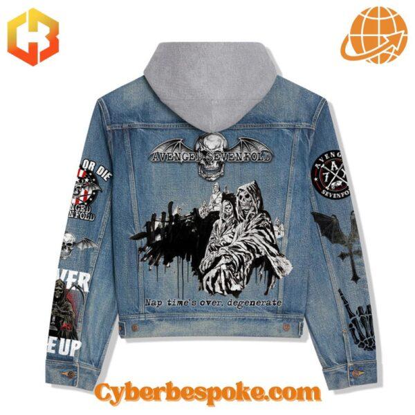 The Avenged Sevenfold Hooded Denim Jacket brings your style to life.