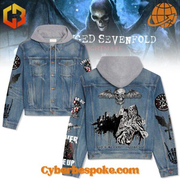 The Avenged Sevenfold Hooded Denim Jacket brings your style to life.