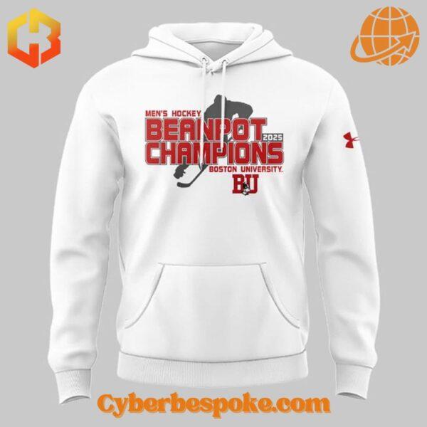 Step into vibrant style with the Beanpot Champions Bu Men's Hockey Hoodie