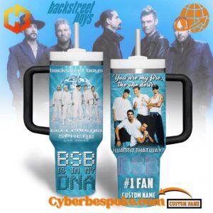 Backstreet Boys In My DNA 40 oz tumbler featuring a stylish design with band-inspired graphics