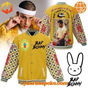 Express yourself with the Bad Bunny DebÍ Tirar Más Fotos Yellow Baseball Jacket – high-definition colors meet all-day comfort.