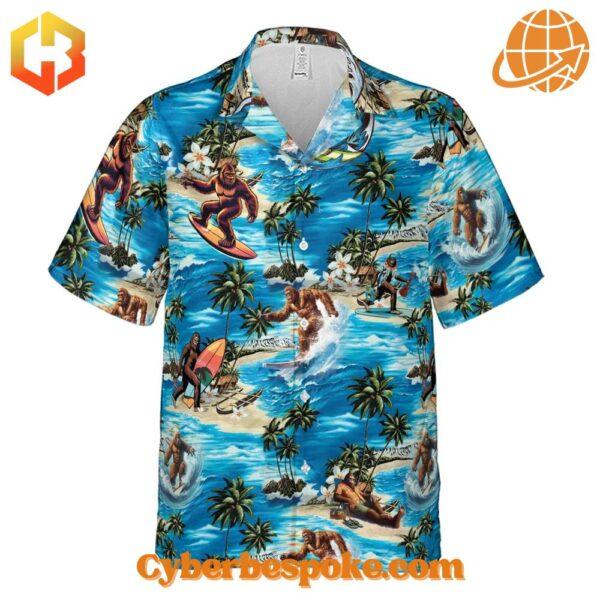 Elevate your footwear game with the sleek and stylish Bigfoot Surfing Version Hawaiian Shirt