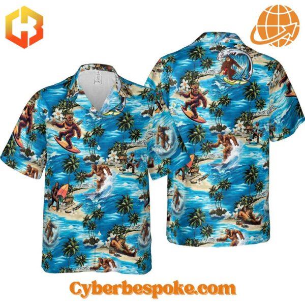 Elevate your footwear game with the sleek and stylish Bigfoot Surfing Version Hawaiian Shirt