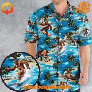 Elevate your footwear game with the sleek and stylish Bigfoot Surfing Version Hawaiian Shirt