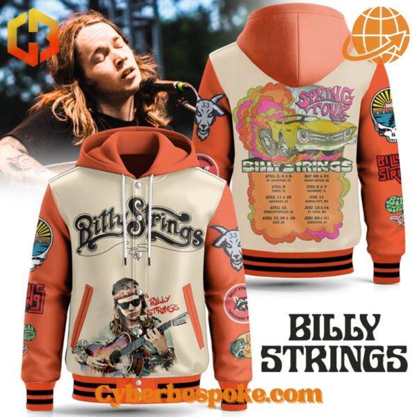 The perfect blend of style and comfort – Billy Strings Tour Hooded Baseball Jacket