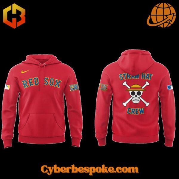 The 2 Boston Red Sox One Piece Night 2025 Straw Hat Crew Hoodie combines a modern fit, premium texture, and breathable comfort