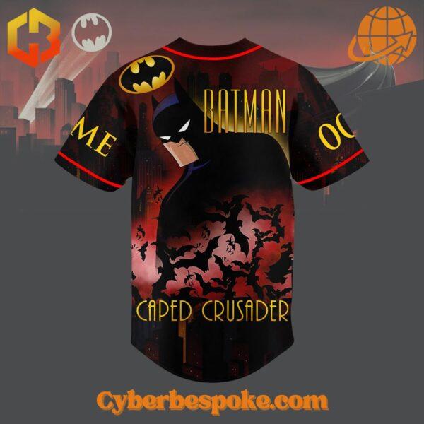 Experience fashion in a new dimension with the Caped Crusader The Batman Baseball Jersey – wear the unexpected.