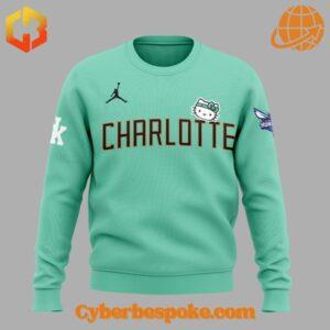 Versatile Charlotte Hornets Hello Kitty Sweatshirt designed for everyday wear and effortless style.