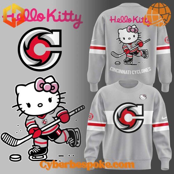 Break the boundaries of traditional fashion with the Cincinnati Cyclones Hello Kitty Hoodie.