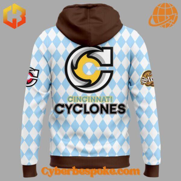 The Cincinnati Cyclones Zinzinnati Steins Jersey Hoodie delivers softness, breathability, and vibrant all-over prints.