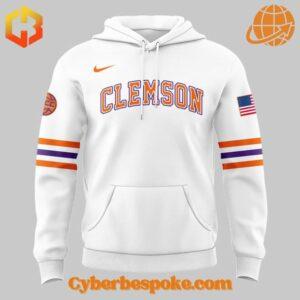 Wear the extraordinary with the Clemson Tigers Basketball New Uniform Hoodie – hyper-detailed 3D prints that last.