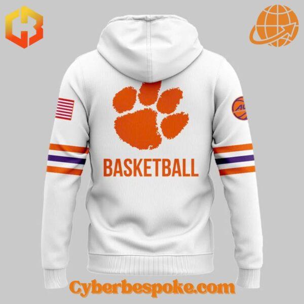 Wear the extraordinary with the Clemson Tigers Basketball New Uniform Hoodie – hyper-detailed 3D prints that last.