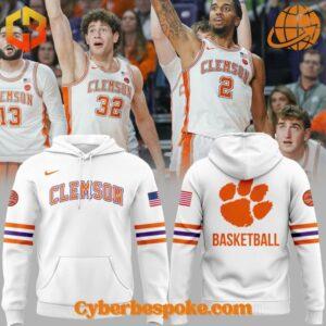 Wear the extraordinary with the Clemson Tigers Basketball New Uniform Hoodie – hyper-detailed 3D prints that last.