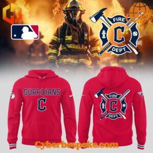 The Cleveland Guardians Firefighter Appreciation Night Hoodie blends comfort, quality, and modern design