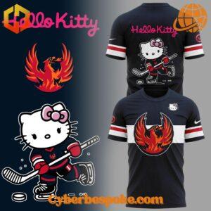 Experience fashion in a new dimension with the Coachella Valley Firebirds Hello Kitty Hoodie – wear the unexpected.