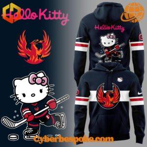 Experience fashion in a new dimension with the Coachella Valley Firebirds Hello Kitty Hoodie – wear the unexpected.