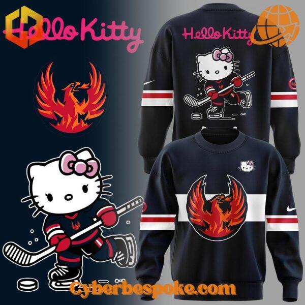 Experience fashion in a new dimension with the Coachella Valley Firebirds Hello Kitty Hoodie – wear the unexpected.