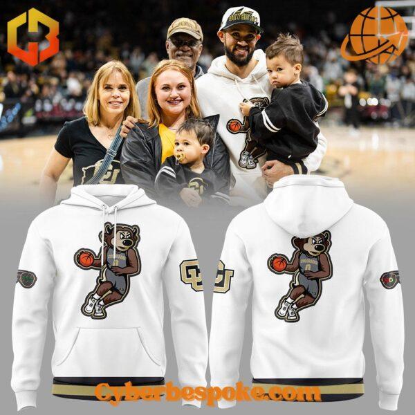 The Colorado Buffaloes White Chip Basketball Hoodie offers premium quality with a modern touch.