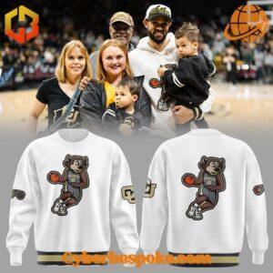 The Colorado Buffaloes White Chip Basketball Hoodie offers premium quality with a modern touch.