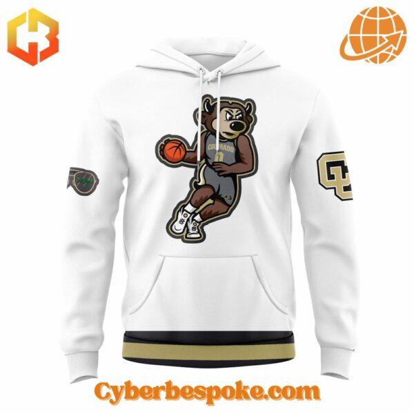 The Colorado Buffaloes White Chip Basketball Hoodie offers premium quality with a modern touch.