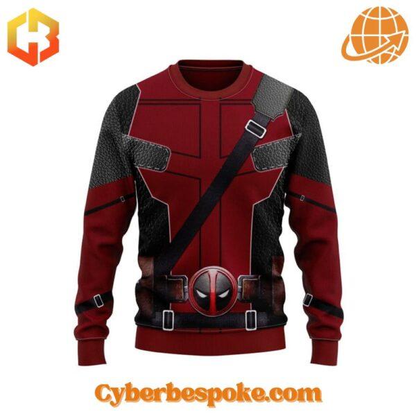 Deadpool Costumes Cosplay Hoodie features breathable fabric and all-over dye-sublimation prints.