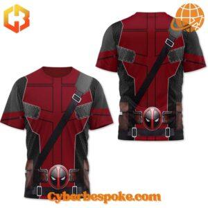 Deadpool Costumes Cosplay Hoodie features breathable fabric and all-over dye-sublimation prints.