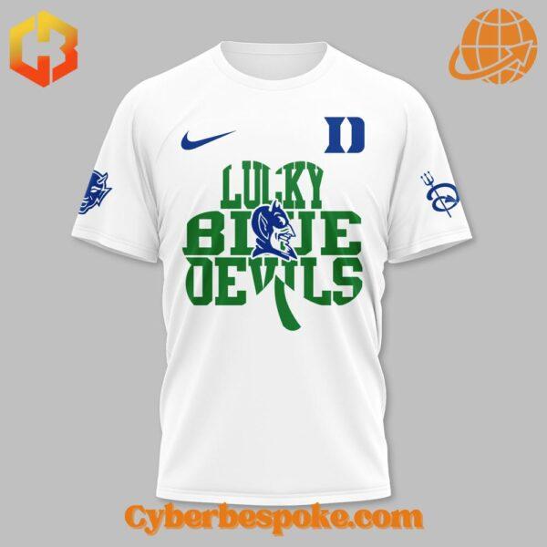 Duke Blue Devil Damn It's Feel Lucky Shirt Classic cotton apparel with a comfortable fit