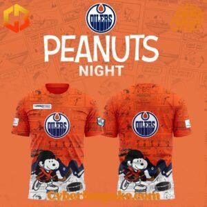 Lightweight and comfortable Edmonton Oilers Th Anniversary Of Peanuts Shirt perfect for everyday wear