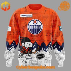 Lightweight and comfortable Edmonton Oilers Th Anniversary Of Peanuts Shirt perfect for everyday wear