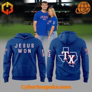 The 1 Evan Carter Texas Rangers Wear Jesus Won Hoodie offers premium quality with a modern touch.