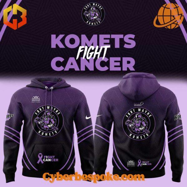 The Fort Wayne Komets Fight Cancer Night Hoodie combines softness, style, and a perfect fit for any occasion.