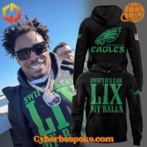 The Gardner Johnson Philadelphia Eagles Swifties Can Lix My Balls Hoodie is your new go-to for effortless style.