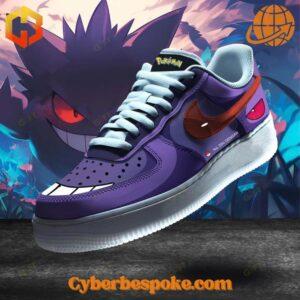 Bold design, cloud-like comfort – Gengar Pokemon Nike Air Force Shoes blends vibrant color with lightweight wearability.