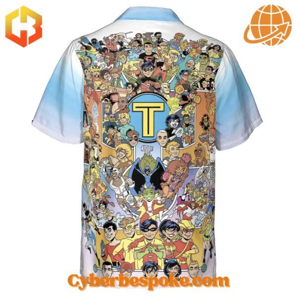 Experience fashion in a new dimension with the Go Team Titan Teen Titans Hawaiian Shirt – wear the unexpected.