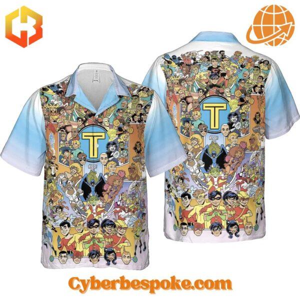 Experience fashion in a new dimension with the Go Team Titan Teen Titans Hawaiian Shirt – wear the unexpected.