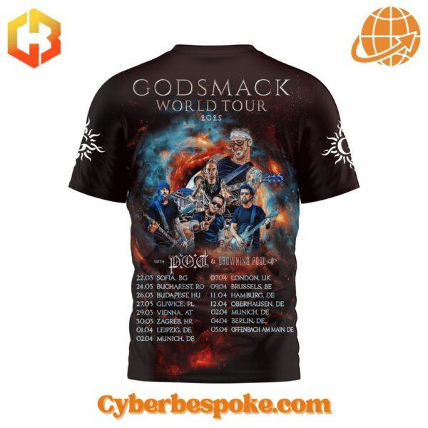 Unisex Godsmack World Tour Shirt simple design, easy to style