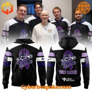 The Greenville Swamp Rabbits Fight Cancer Hoodie combines softness, style, and a perfect fit for any occasion.