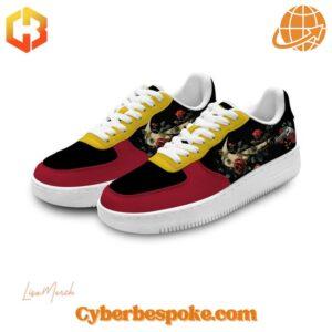 Step up your sneaker game with the sleek and stylish Guns N Roses Nike Air Force Shoes.