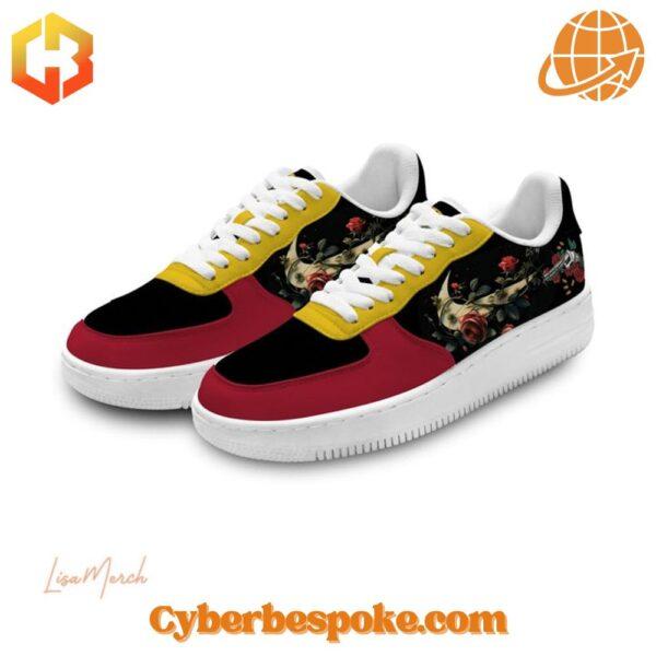 Step up your sneaker game with the sleek and stylish Guns N Roses Nike Air Force Shoes.