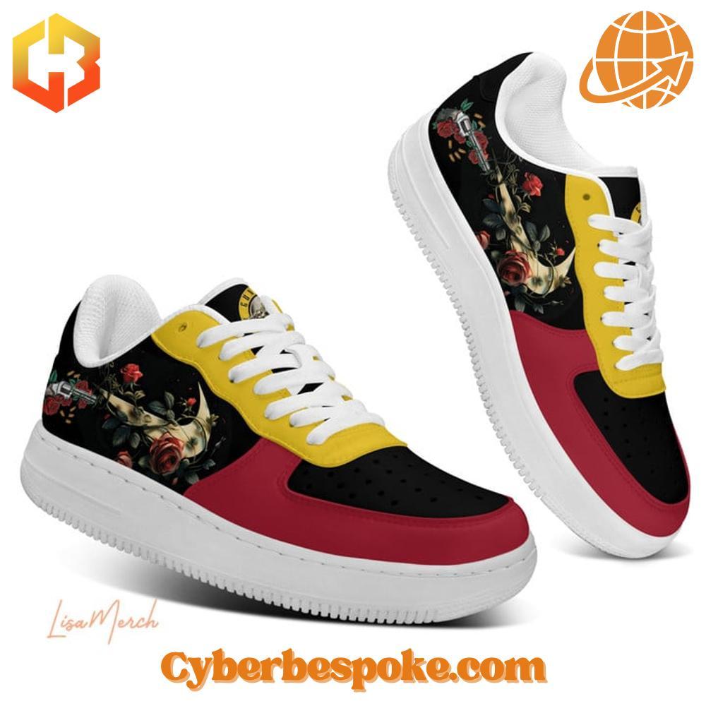 Guns N Roses Nike Air Force Shoes Step up your sneaker game with the sleek and stylish Guns N Roses Nike Air Force Shoes.