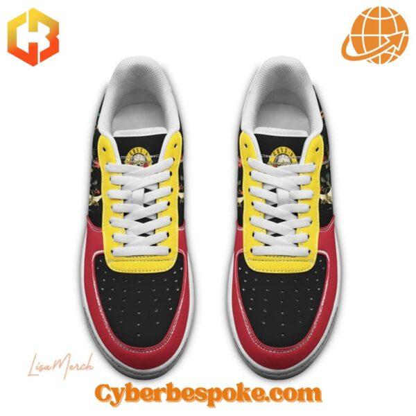 Step up your sneaker game with the sleek and stylish Guns N Roses Nike Air Force Shoes.