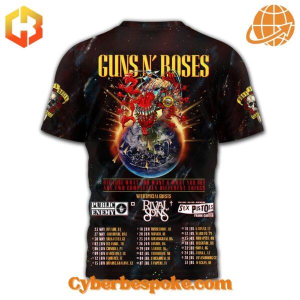 Unisex Guns N' Roses Tour Shirt simple design, easy to style