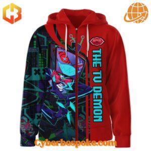 Break the boundaries of traditional fashion with the Hazbin Hotel Charlie Morningstar I'll Destroy You Hoodie.