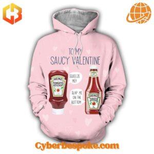 Take your style beyond the ordinary – the Heinz Tomato Ketchup To My Saucy Valentine Shirt brings 3D designs to life.