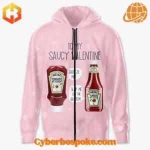 Take your style beyond the ordinary – the Heinz Tomato Ketchup To My Saucy Valentine Shirt brings 3D designs to life.