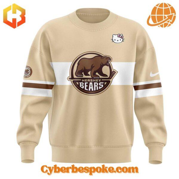 A soft cotton Hershey Bears Hello Kitty Hoodie eaturing a minimalist design.