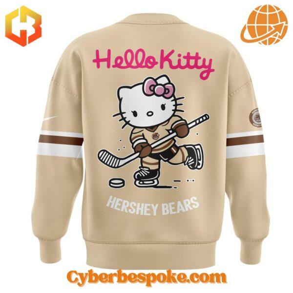 A soft cotton Hershey Bears Hello Kitty Hoodie eaturing a minimalist design.