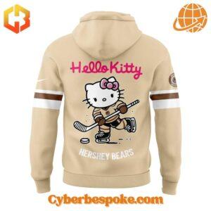 A soft cotton Hershey Bears Hello Kitty Hoodie eaturing a minimalist design.