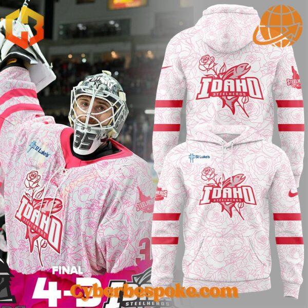 Soft and Classic Style with an Idaho Steelheads Pink In The Rink Sweatshirt