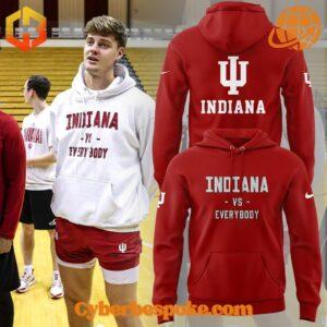 The Indiana Hoosiers Men Basketball Vs Everybody Hoodie offers premium quality with a modern touch.